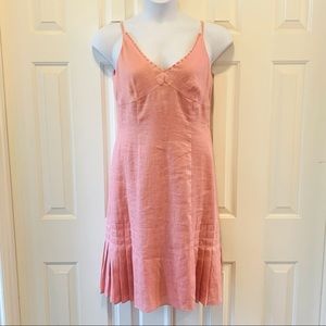 NWT Impecable Ann Taylor Pink Linen Dress